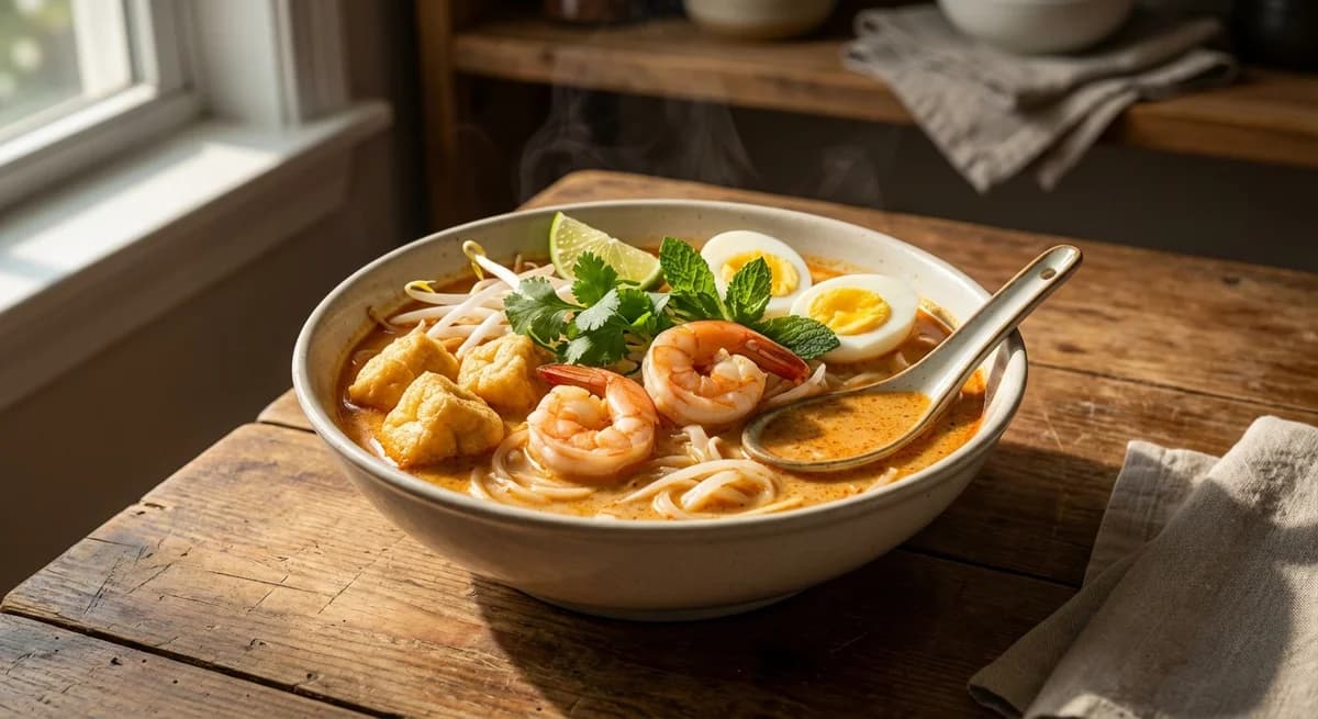 30-Minute Coconut Curry Laksa with Shrimp