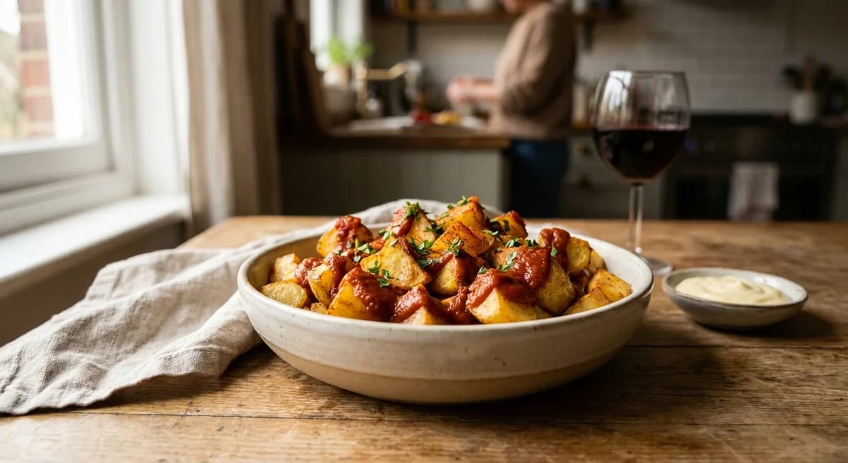 Air Fryer Patatas Bravas with Smoky Tomato Sauce