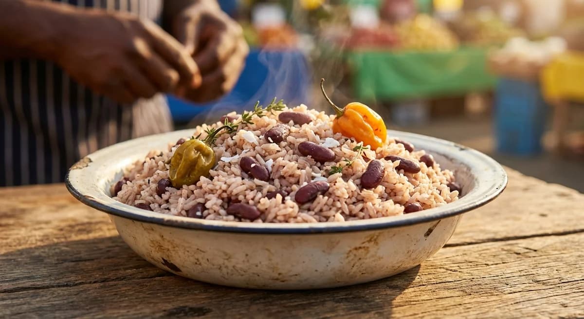 Authentic Creamy Jamaican Rice and Peas Recipe
