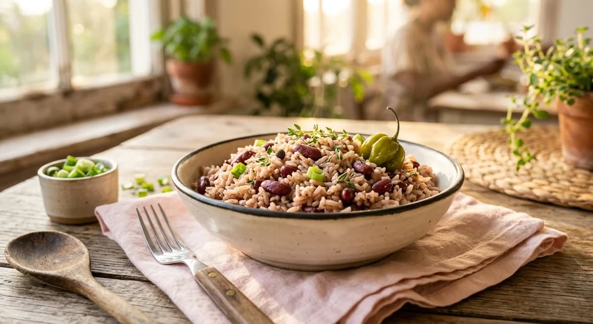 Authentic Jamaican Instant Pot Rice and Beans Recipe