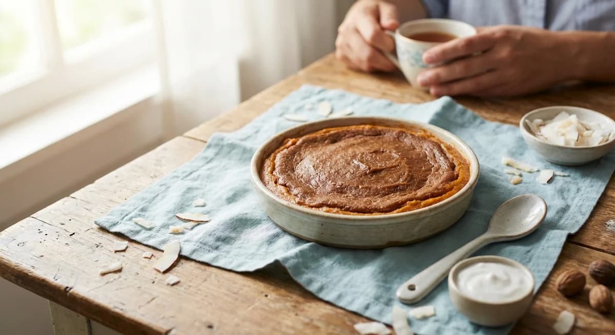 Authentic Jamaican Sweet Potato Pudding with Soft Top