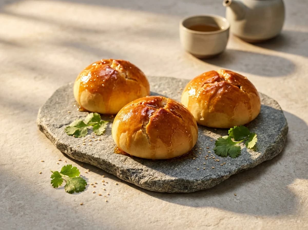 Baked Honey-Glazed Char Siu Buns