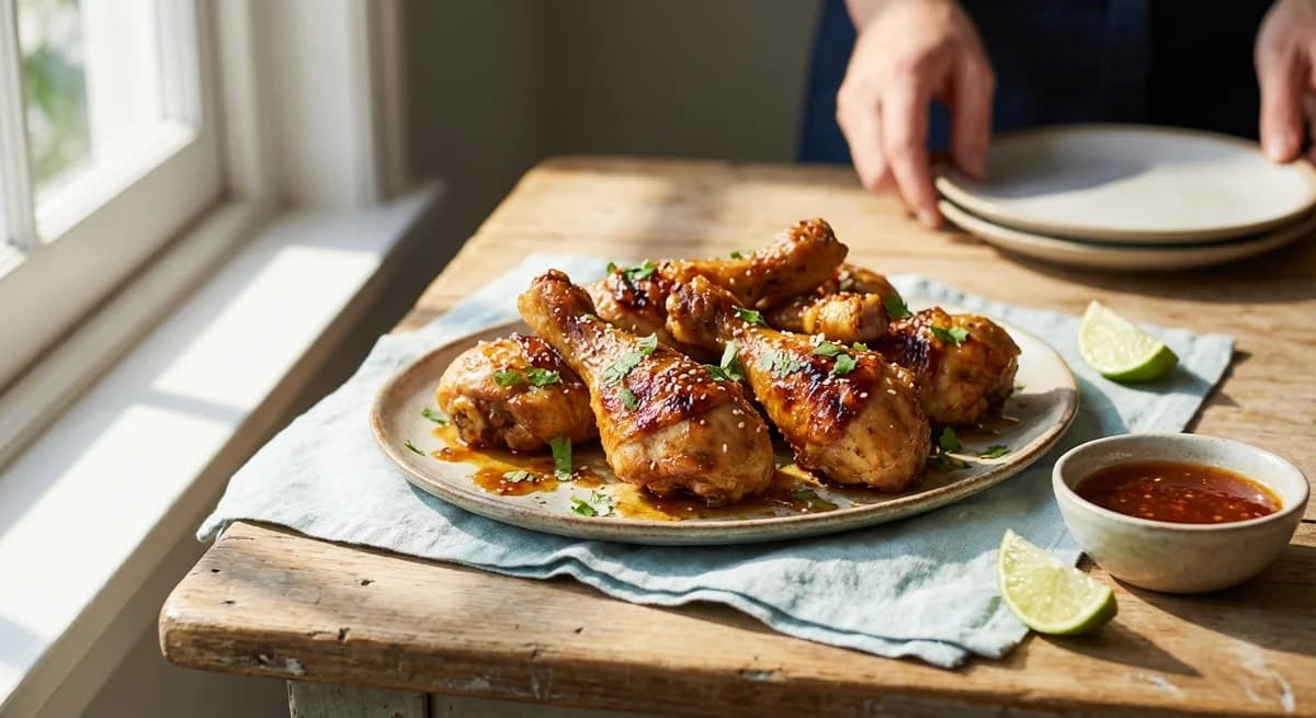 Baked Sticky Sweet Chili Thai Drumsticks Recipe