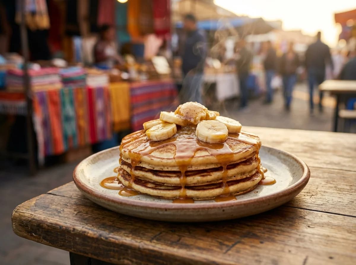 Brown Butter Caramelized Banana Pancakes