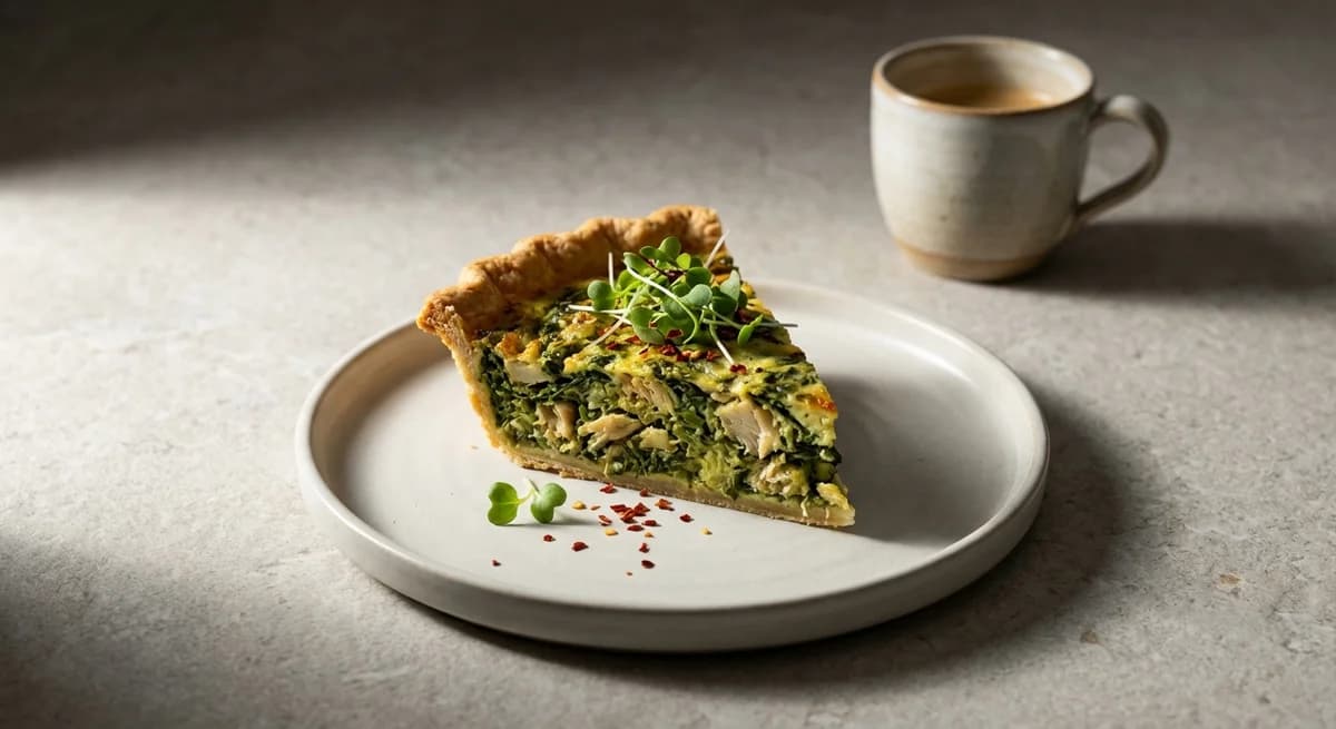 Callaloo and Saltfish Brunch Quiche