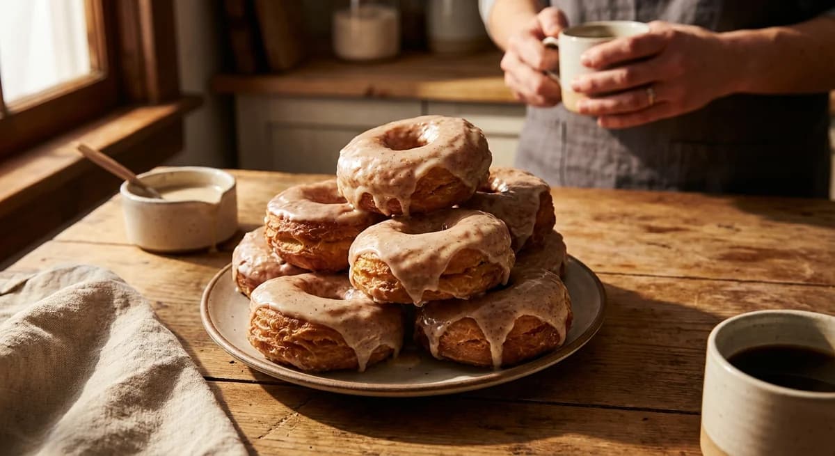 Cardamom Vanilla Bean Glazed Yeast Donuts