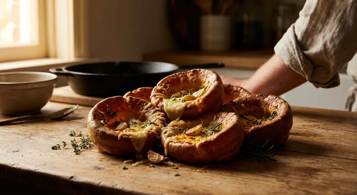 Cheesy Garlic and Herb Yorkshire Puddings