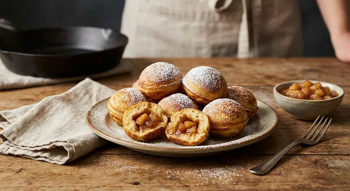 Cinnamon Apple Stuffed Æbleskiver