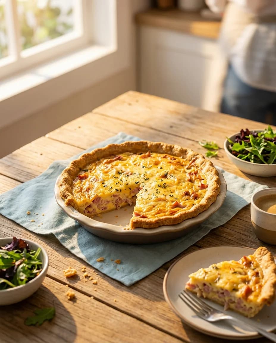 Classic Blender Ham and Cheese Pie