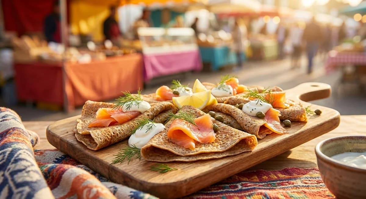 Classic Buckwheat Blini with Smoked Salmon & Dill