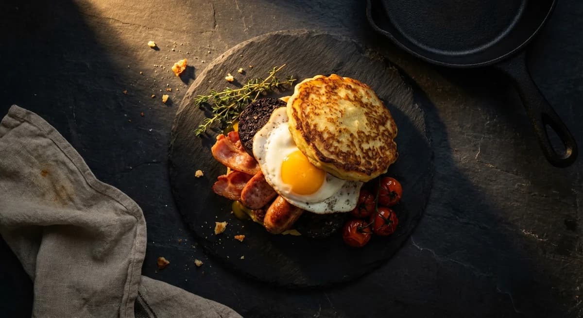 Classic Full Irish Boxty Stack