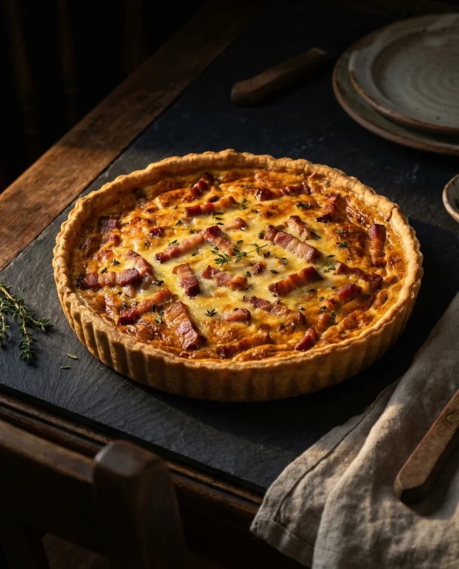 Classic Quiche Lorraine with Smoked Bacon