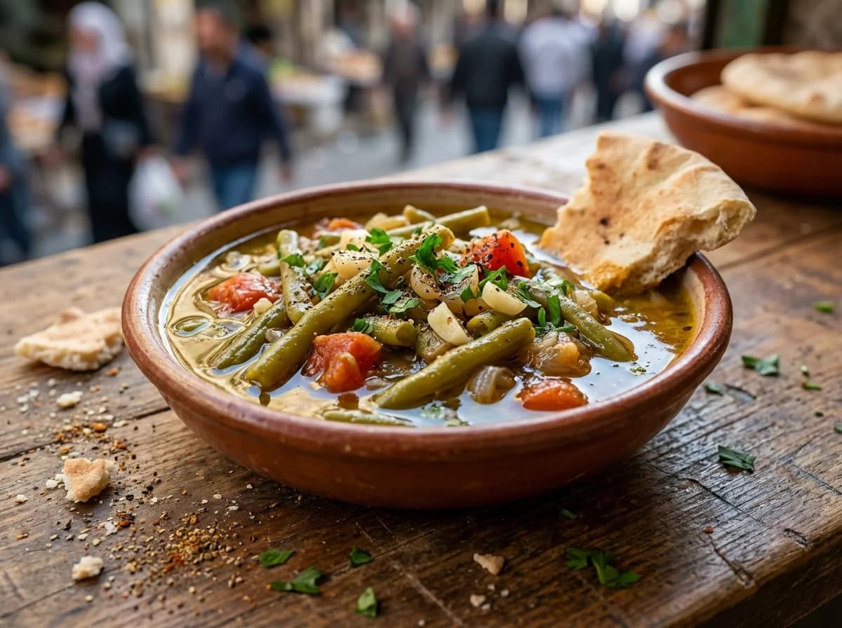 Classic Syrian Green Bean Stew (Fasoliyyeh Bi Z-Zayt)