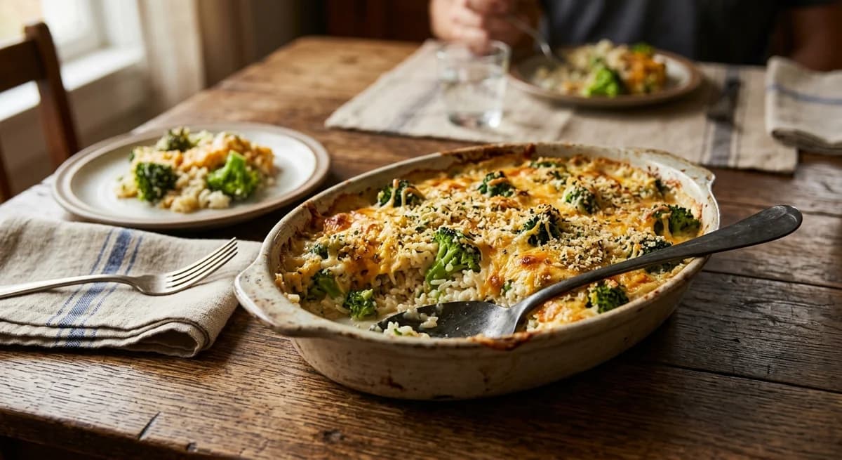 Creamy Broccoli and Rice Vegetarian Casserole Recipe