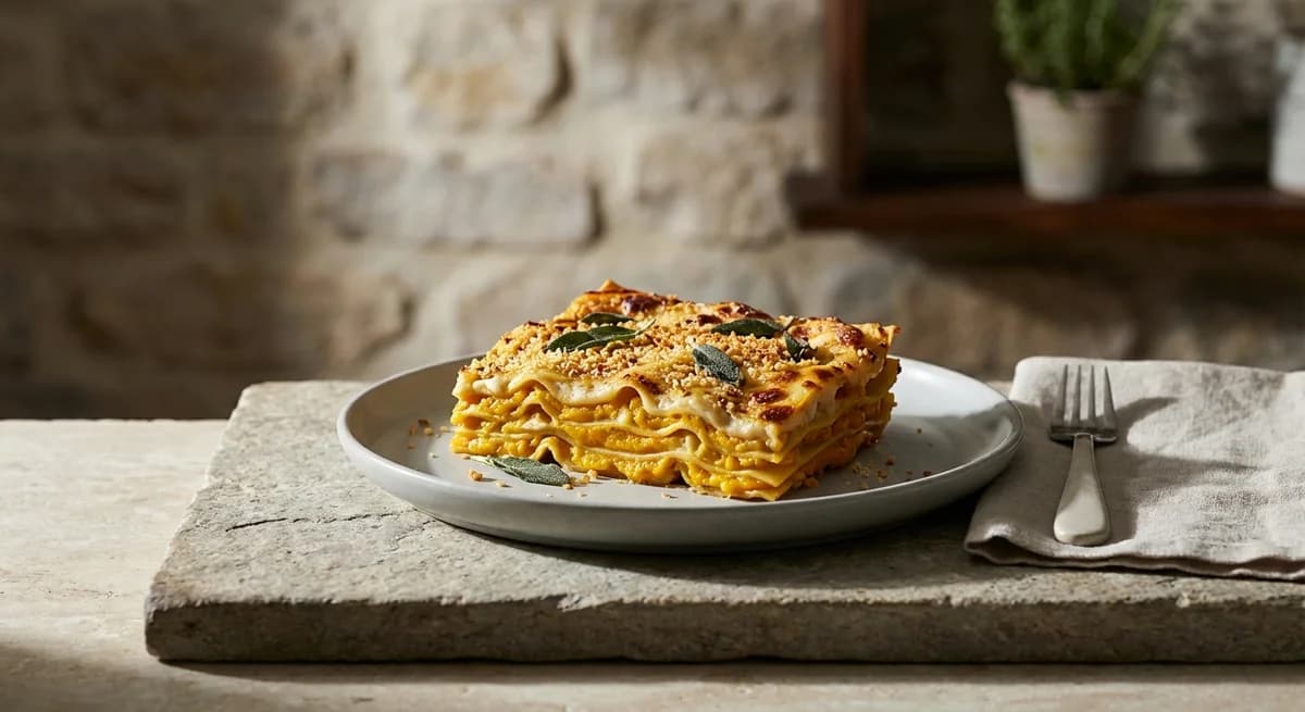 Creamy Butternut Squash and Sage Vegan Lasagna