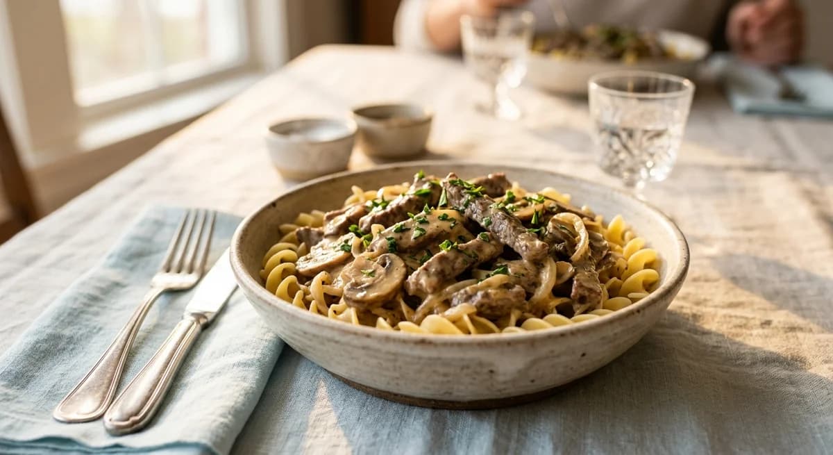 Creamy Homestyle Beef Stroganoff Recipe