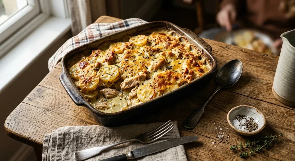 Creamy Homestyle Potato Gratin with Chicken