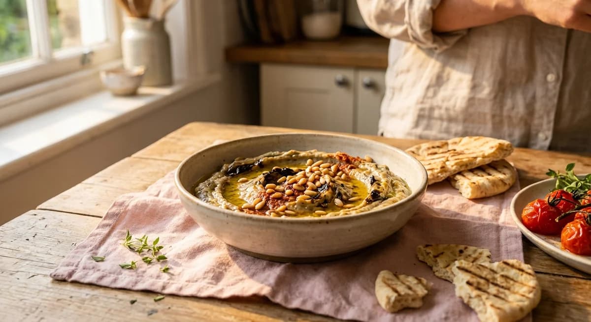 Creamy Roasted Garlic Smoked Aubergine Purée Recipe