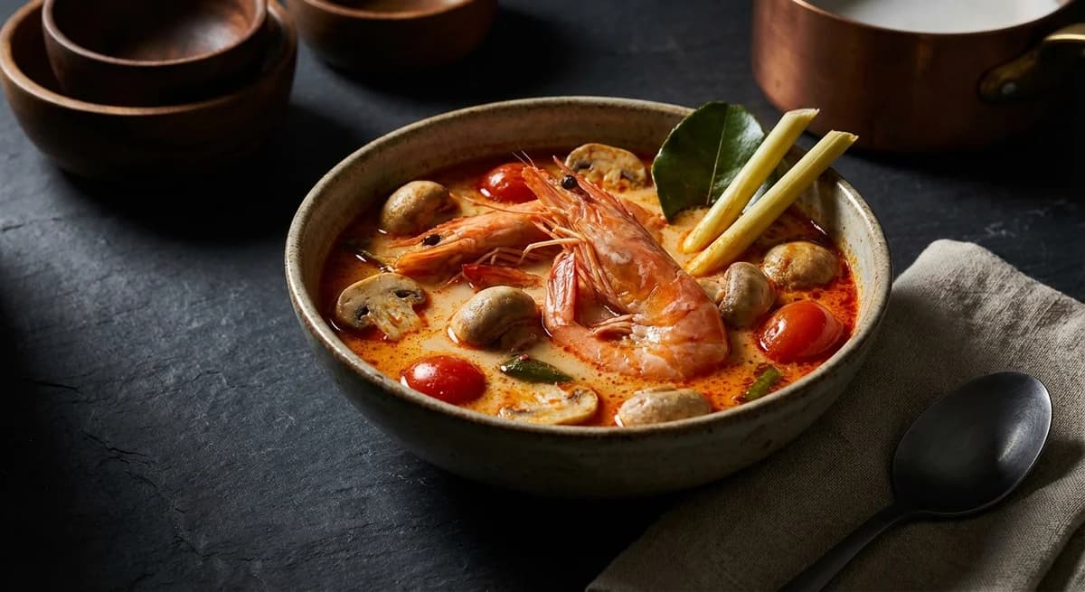Creamy Tom Yum Soup with Prawns Recipe