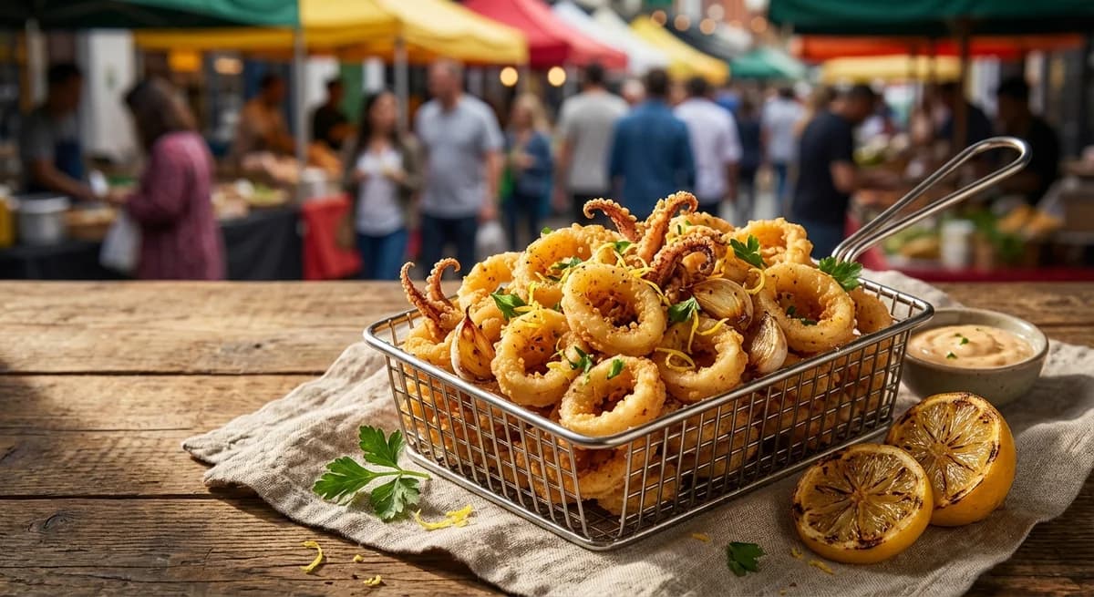 Crispy Lemon Garlic Fried Calamari Recipe