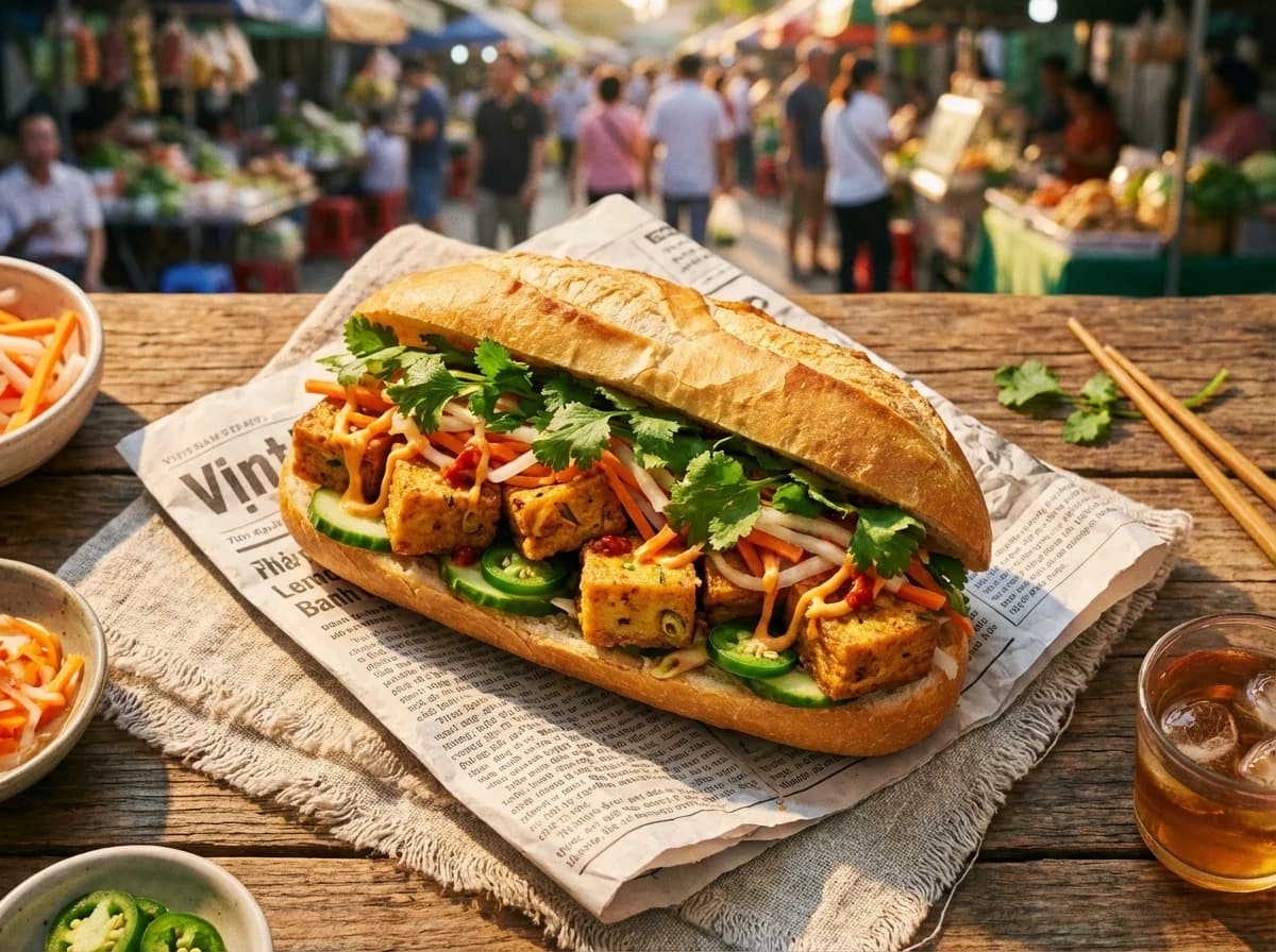 Crispy Lemongrass Tofu Banh Mi