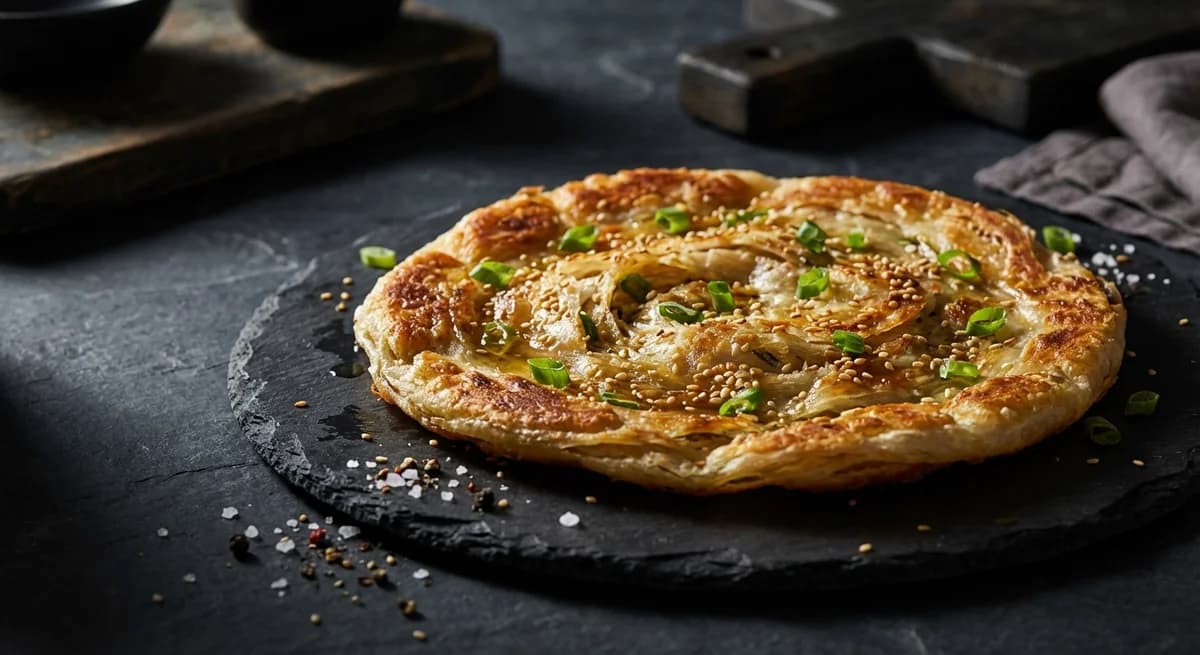 Crispy Scallion and Sesame Malawach