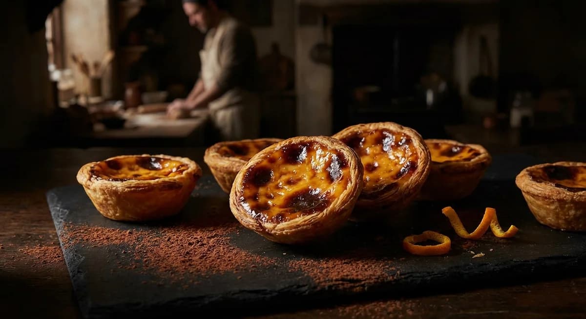 Dark Chocolate Orange Portuguese Custard Tarts