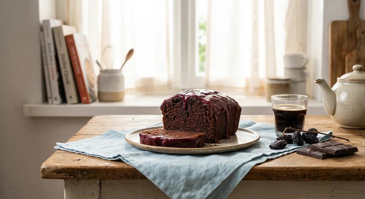 Dark Chocolate Stout Piernik with Plum Glaze