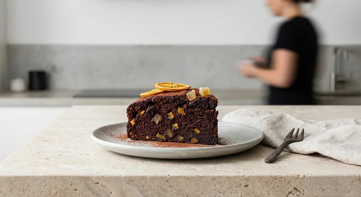 Decadent Chocolate Orange and Ginger Christmas Cake
