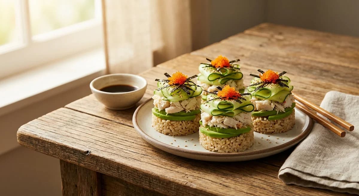 Deconstructed California Sushi Stacks