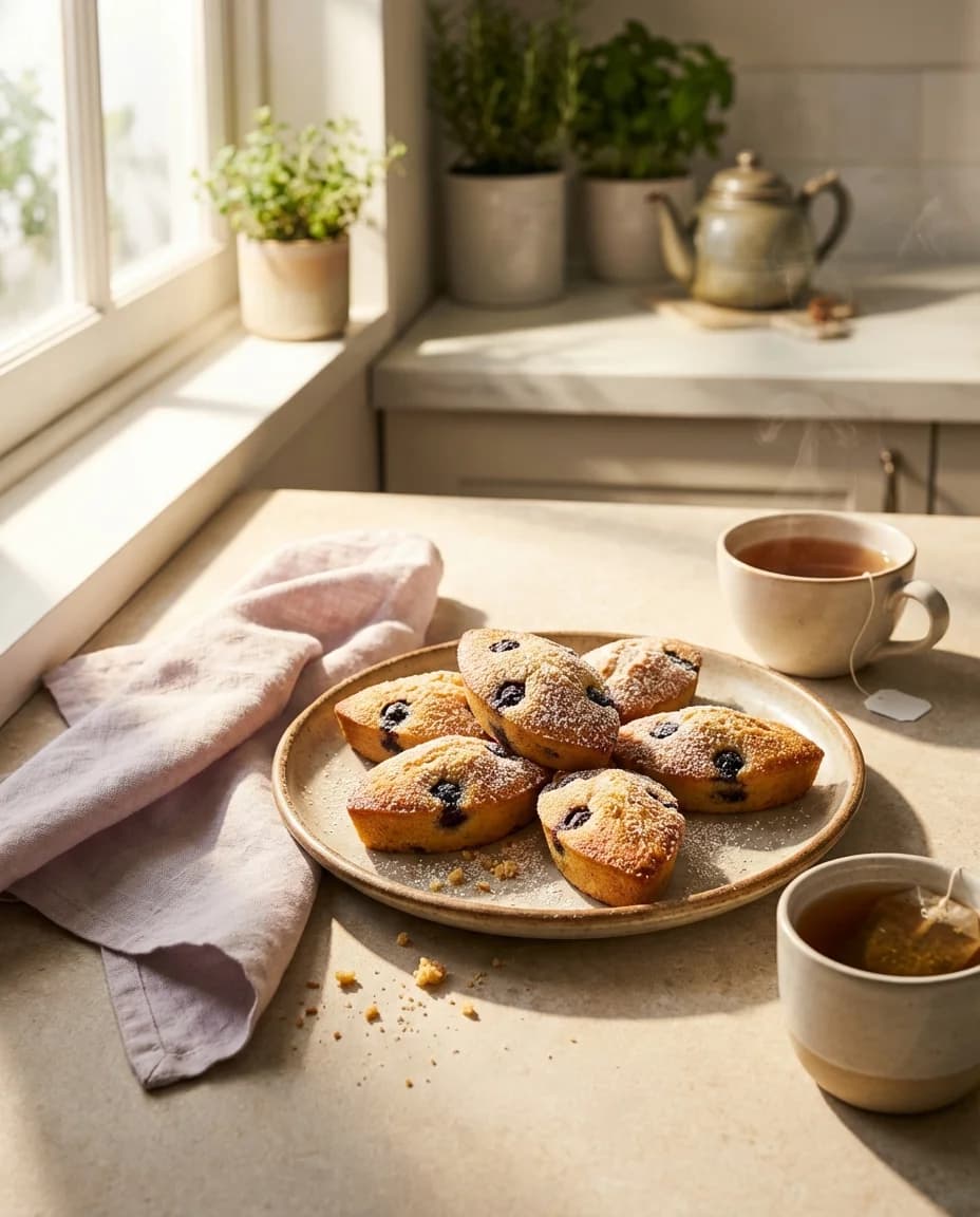 Earl Grey Infused Blueberry Friands