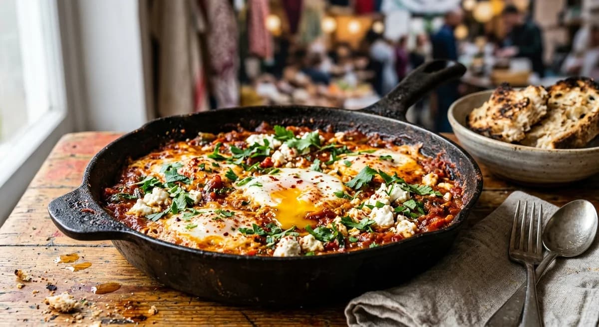Easy One-Pan Smoky Shakshuka with Feta Cheese
