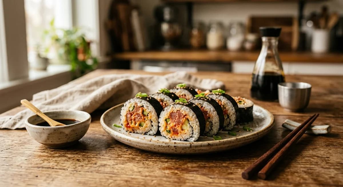 Easy Spicy Tuna Sushi Roll Recipe
