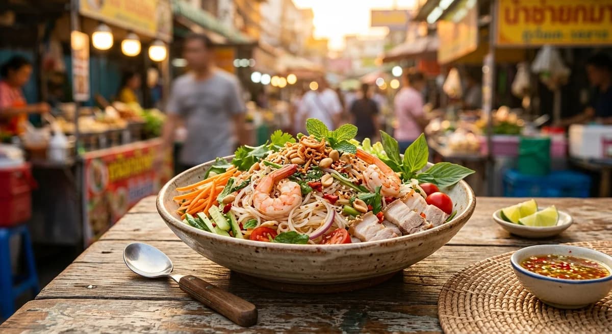 Fresh Thai Rice Noodle Salad Recipe