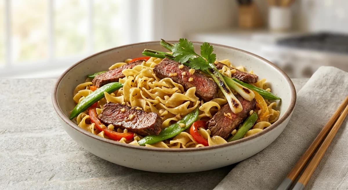 Garlic Butter Steak Lo Mein