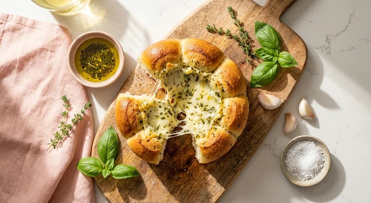 Garlic Herb and Mozzarella Stuffed Kubaneh