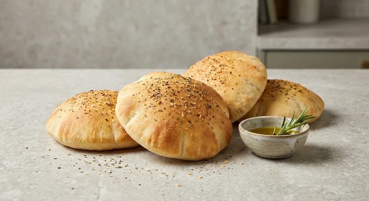 Garlic and Herb Syrian Pocket Bread