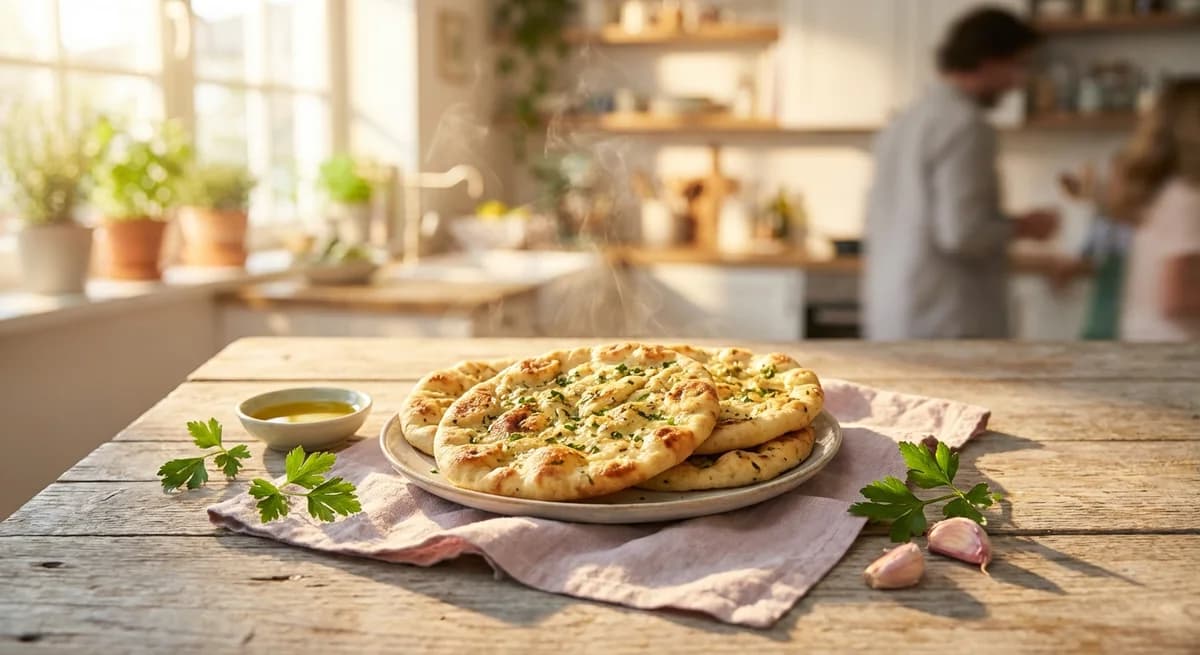 Garlic and Herb Yogurt Flatbreads