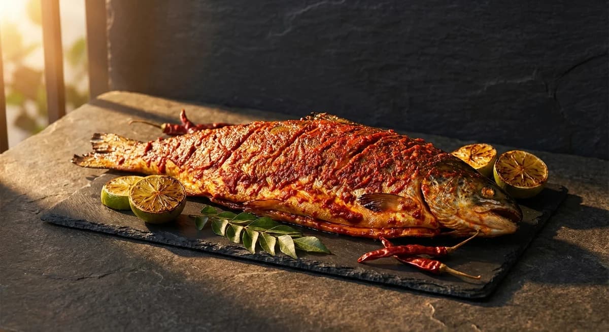 Goan Baked Salmon Recheado