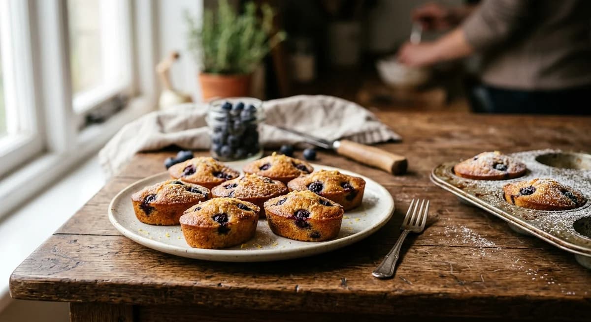 Golden Brown Butter Blueberry & Lemon Friands Recipe