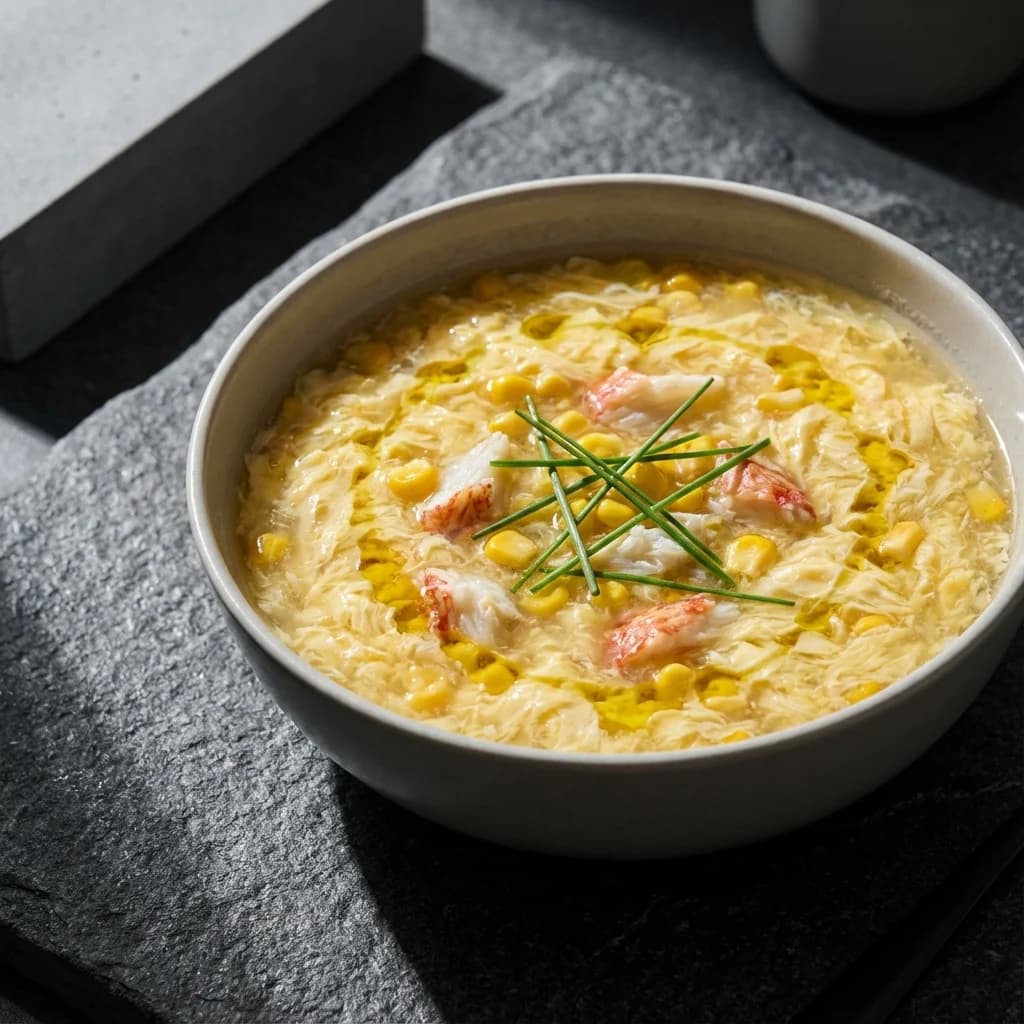Golden Corn and Crab Egg Drop Soup