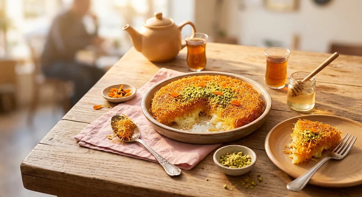 Golden Sweet Cheese Knafeh Recipe
