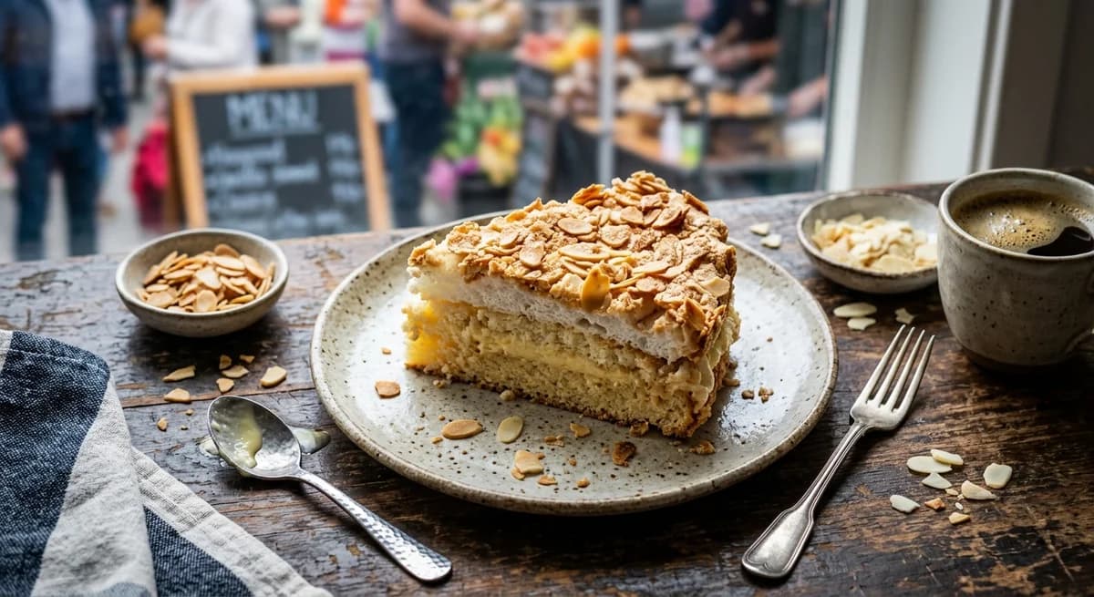 Golden Toasted Almond Kvæfjord Cake Recipe
