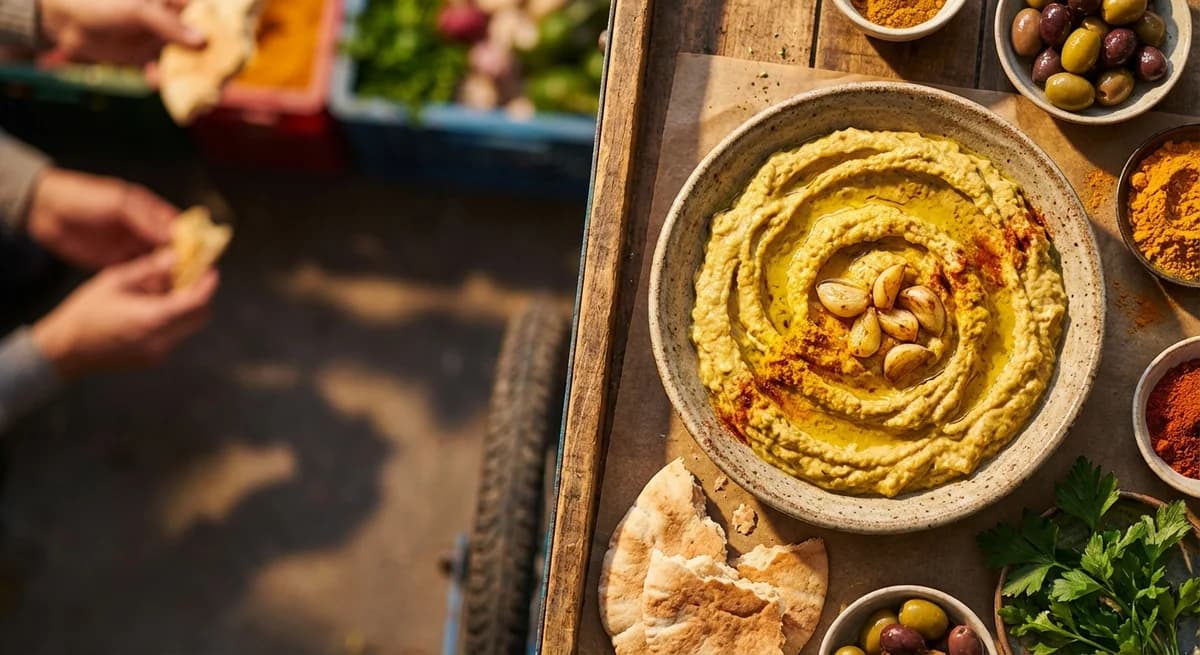 Golden Turmeric and Roasted Garlic Baba Ghanoush
