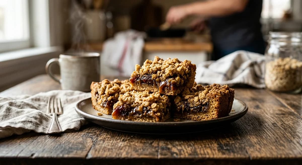 Gooey Brown Sugar Date Squares Recipe