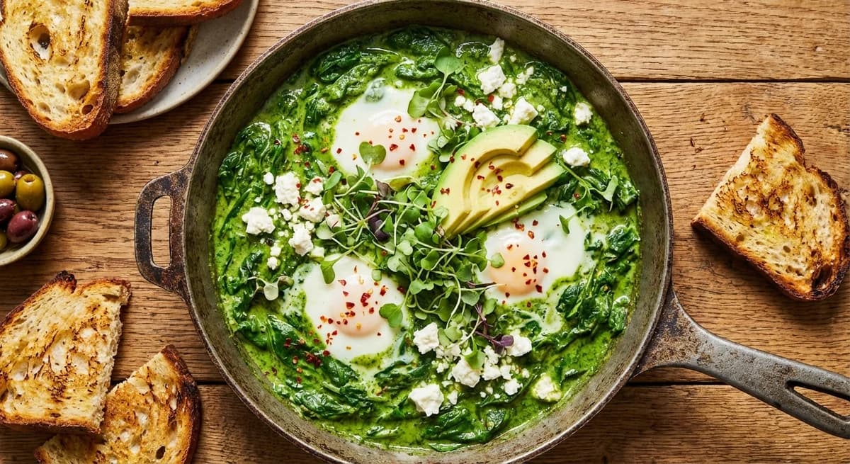 Green Goddess Shakshuka with Feta