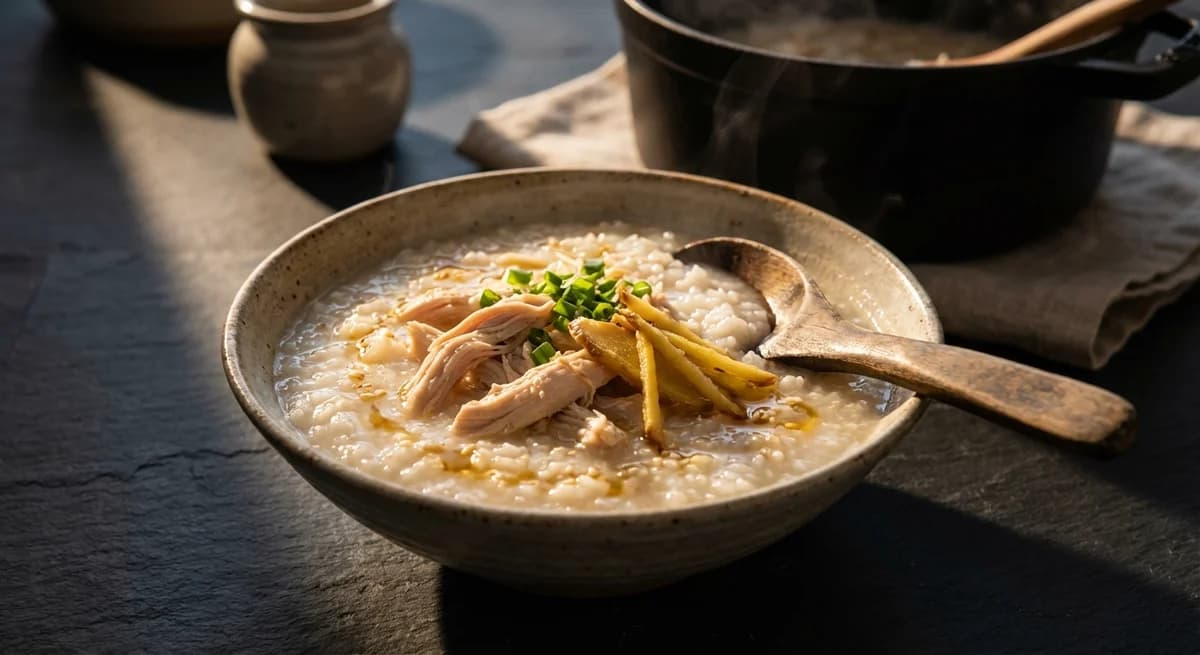 Homestyle Ginger Chicken Congee Recipe
