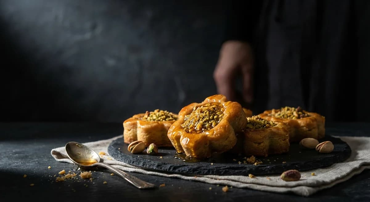 Honey-Glazed Pistachio and Almond Dziriat