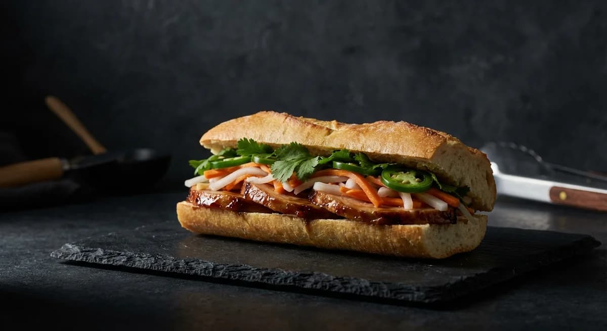 Honey Soy Glazed Turkey Bánh Mì