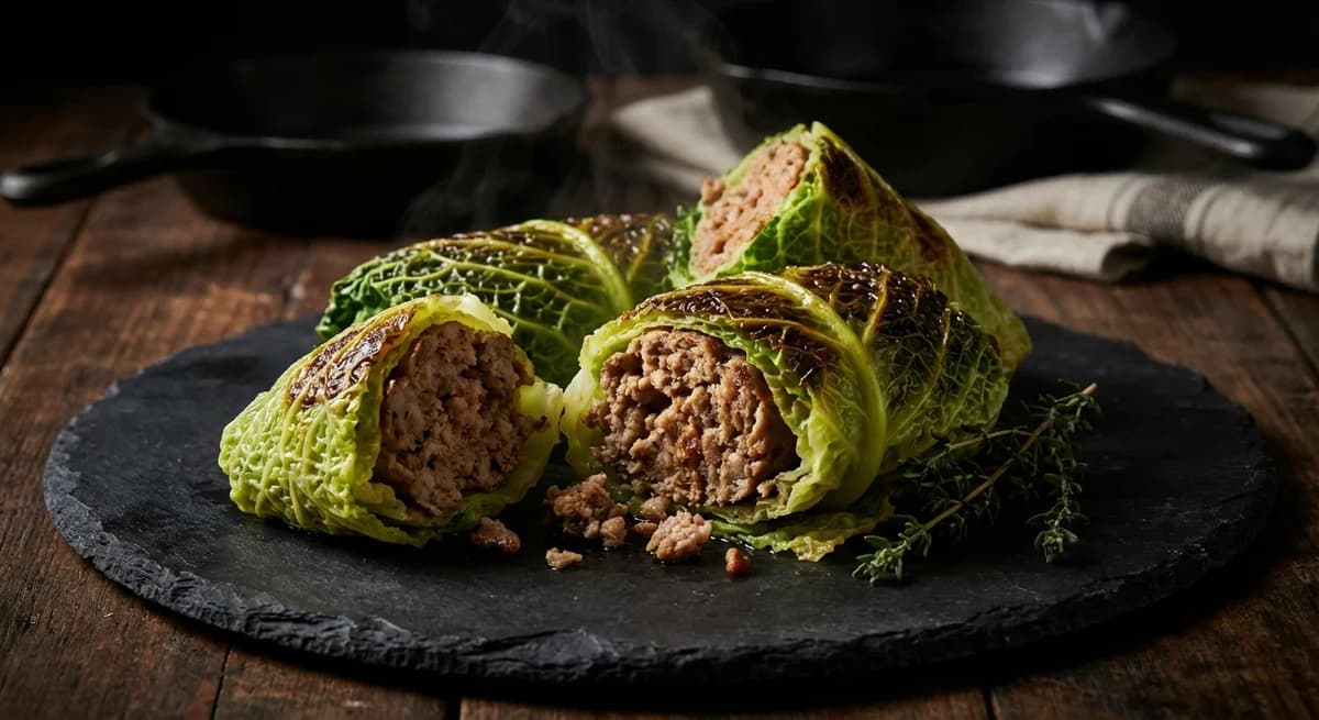 Italian Sausage Stuffed Savoy Cabbage